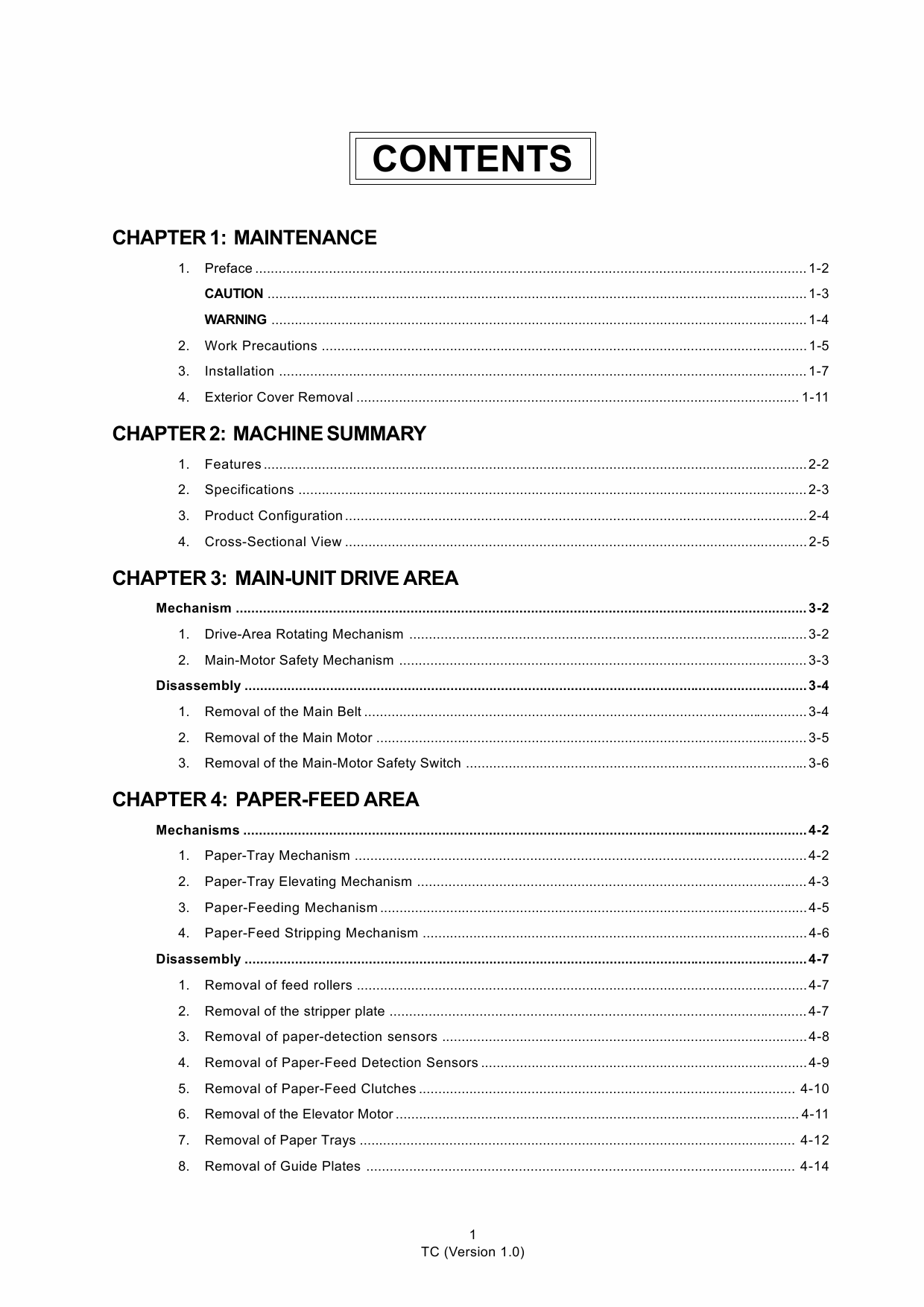 RISO TC 5100 TECHNICAL Service Manual-1